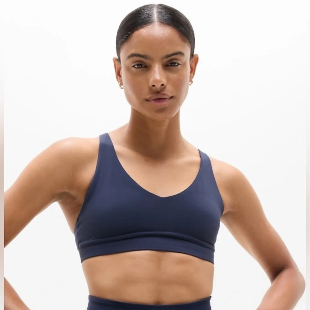 NWT Athleta Solace Navy Bra Size Large (Best for A-C Cups)
